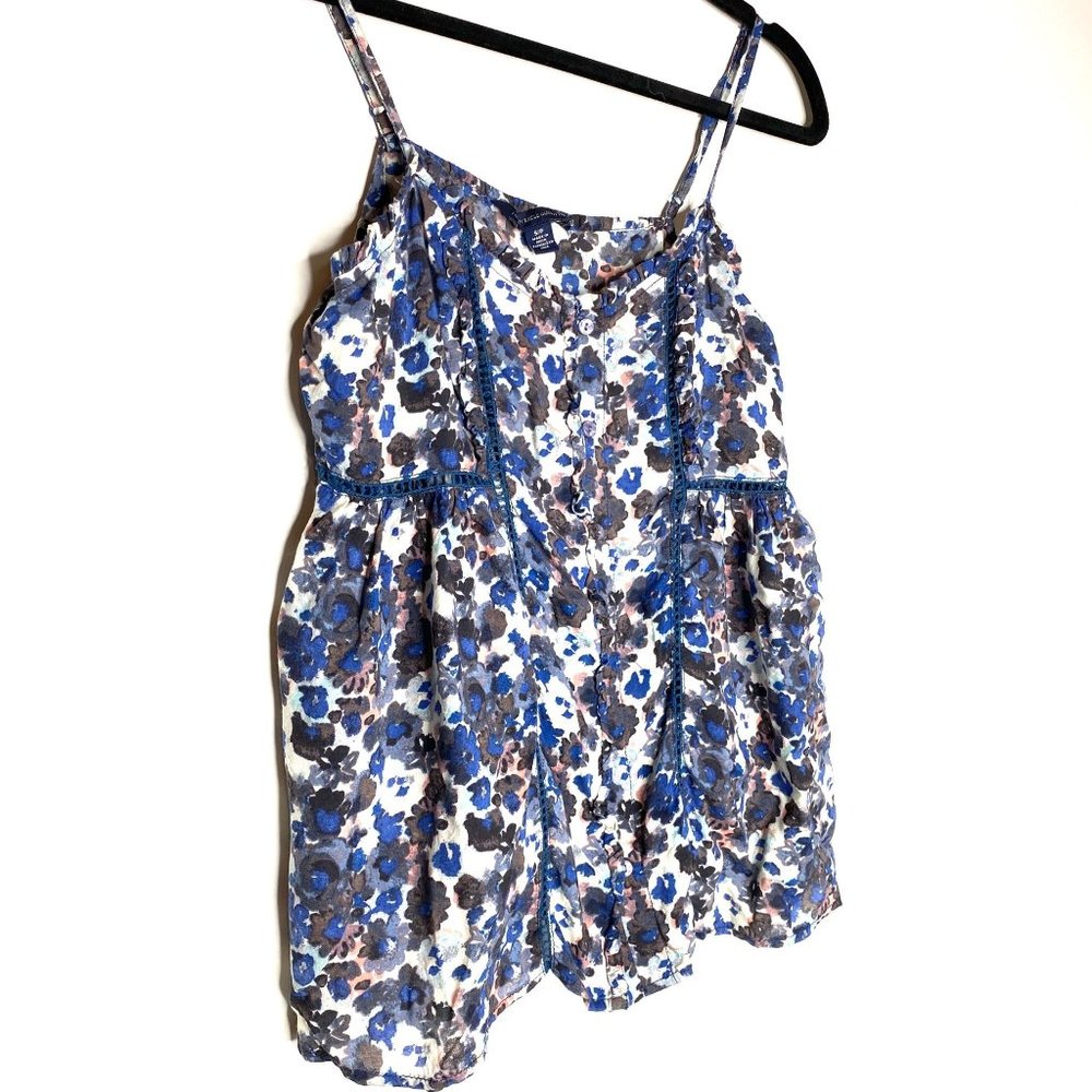 American Eagle Floral Print Button Down Cami